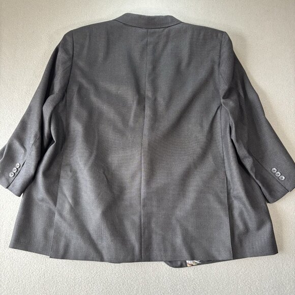 Holland & Sherry Blazer Men’s XXL Black Wool Sport Coat Car Print Lining Luxury - Picture 14 of 16